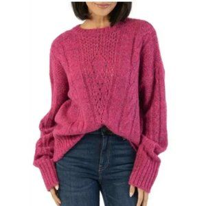 Kut From The Kloth Claudette Marled Crewneck Sweater In Magenta